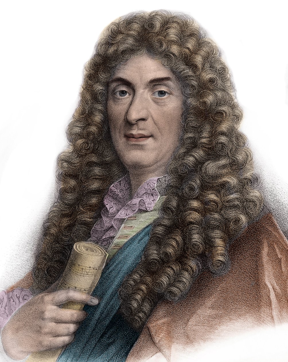 Rytina Portrét Jean-Baptista Lullyho 19. století - Portrét Jeana Baptista (Lully (Giovanni Battista Lulli) (1632-1687) od Unknown artist