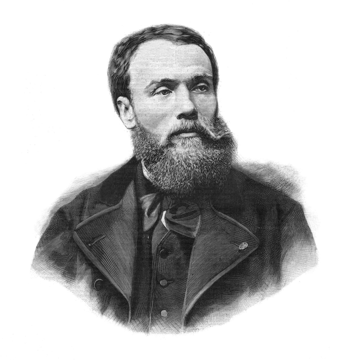 Portrét Jean-Paul (Jean Paul) Laurens (1838-1921) francouzský malíř a sochař - rytina z roku 1891 od Unknown artist