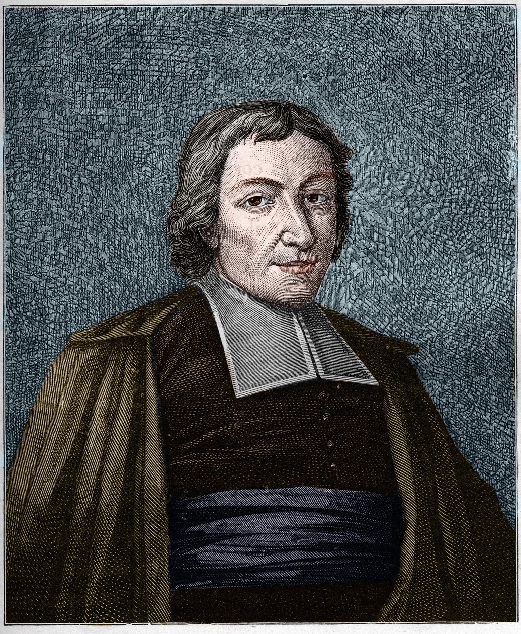 Portrét Jean Baptiste De La Salle (Jean-Baptiste) (1651-1719) Francouzský řeholník, zakladatel kongregace bratří křesťanských škol. Rytina 19. století. od Unknown artist