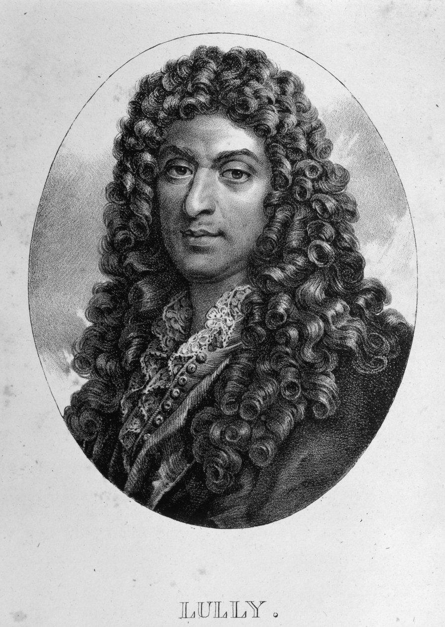 Portrét Jean Baptiste Lully (Giovanni Battista Lulli) (1632-1687), francouzský skladatel italského původu. Rytina 19. století. od Unknown artist
