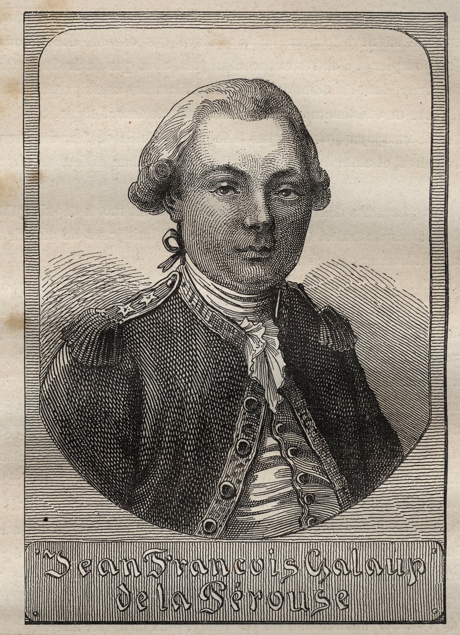 Portrét Jeana Francoise de Galaup, hraběte z La Perouse (1741-1788) - ilustrace převzata z „Velkých námořníků 18. století““ od Unknown artist