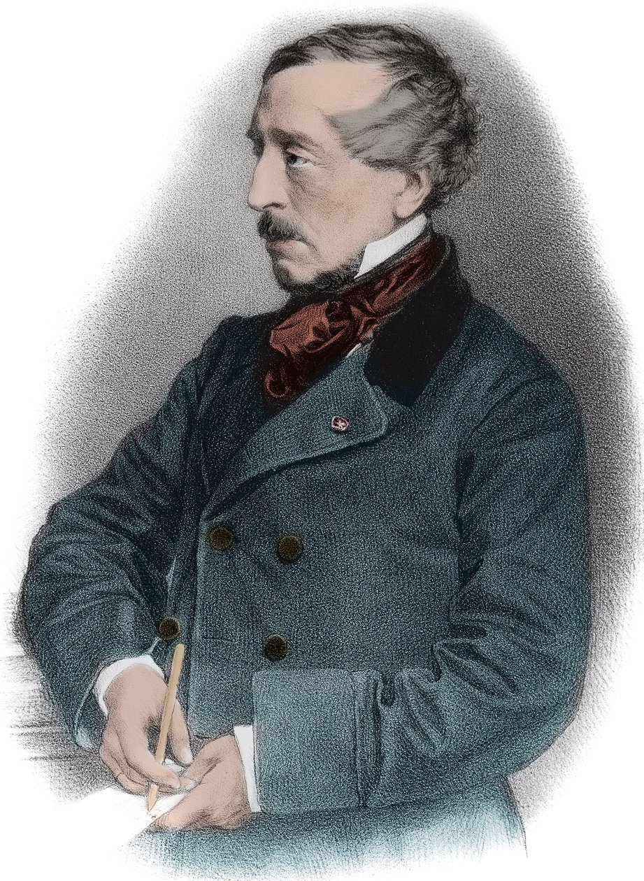 Portrét Jean Jacques (Jean-Jacques) Ampere (1800-1864) francouzský historik - od Unknown artist