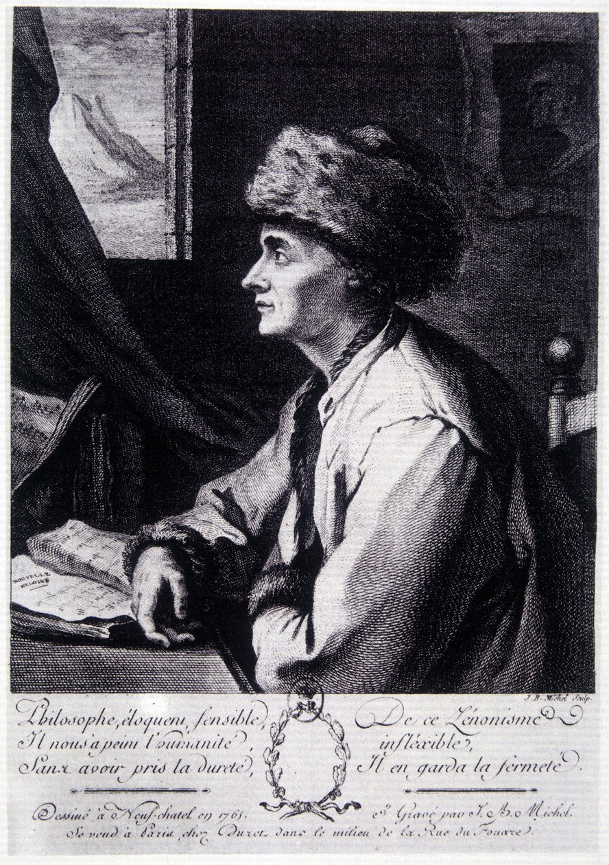 Portrét Jean Jacques Rousseau od Unknown artist