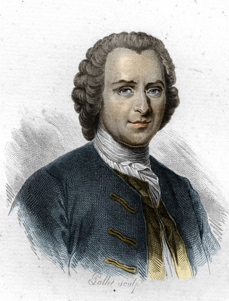 Portrét Jean Jacques Rousseau, rytina 19. století od Unknown artist