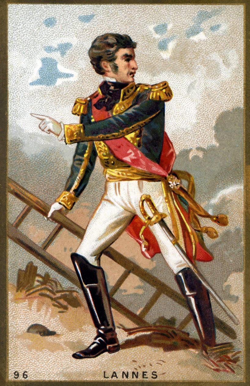 Portrét Jeana Lannese, vévody z Montebella (1769 - 1809) maršála Francie. Chromolitografie 19. století. od Unknown artist