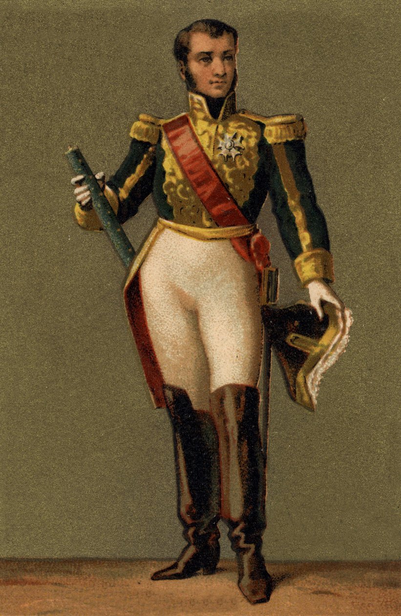 Portrét Jeana Lannese, vévody z Montebella (1769 - 1809) maršála Francie. Chromolitografie 19. století. od Unknown artist