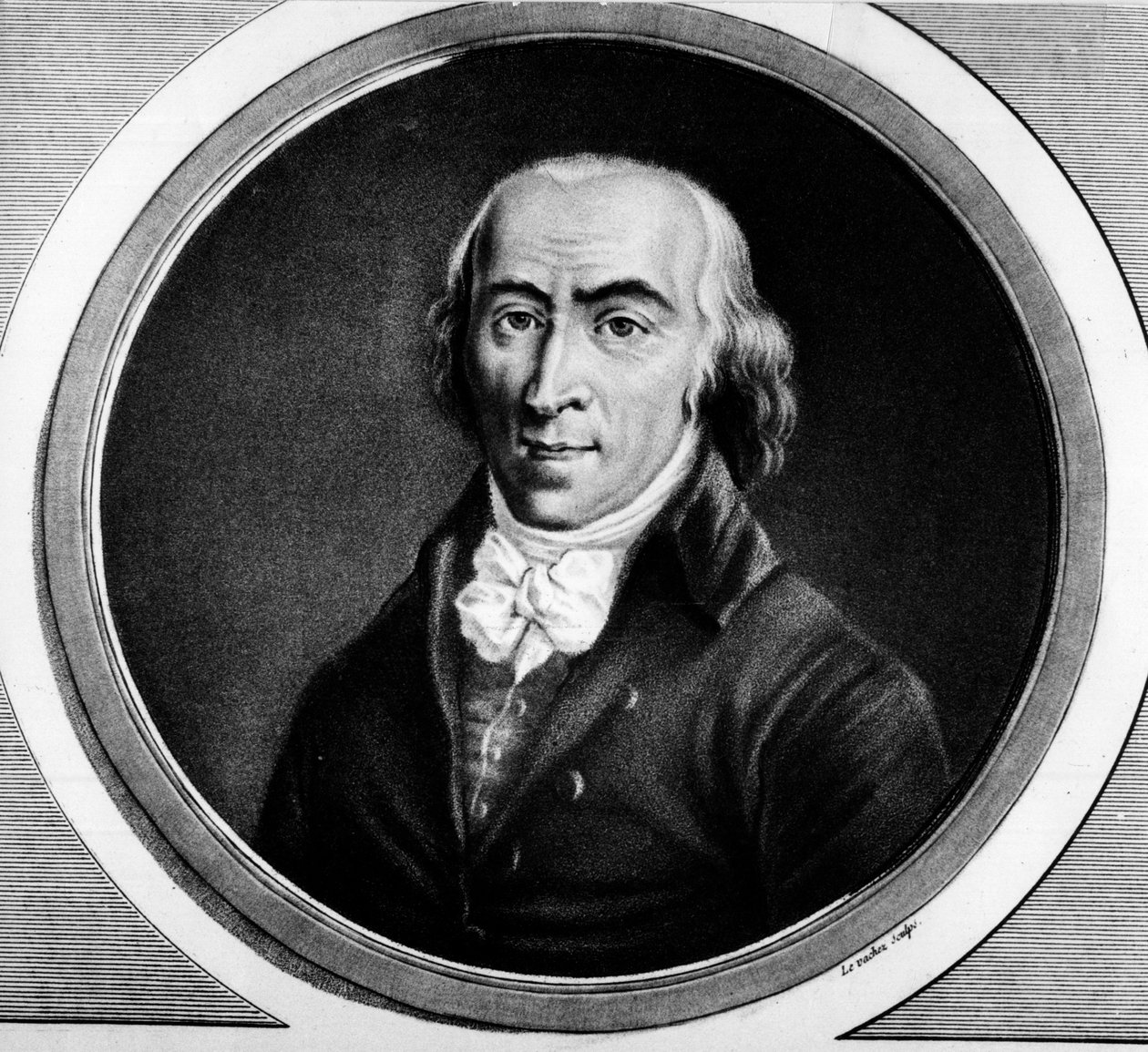 Portrét Jeana Marie Rolanda de la Platiere (1734-1793), francouzského ministra. Rytina v „“ Kompletní sbírka historických obrazů francouzské revoluce, ve třech svazcích.“““ 1804. od Unknown artist