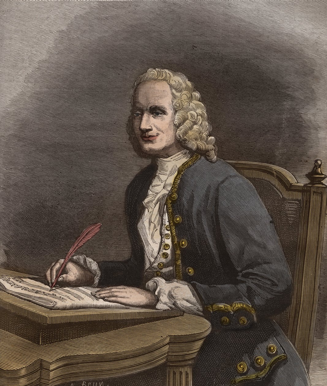 Portrét Jean Philippe Rameau (1683-1764) - Portrét Jean-Philippe (Jean Philippe) Rameau (1683-1764), francouzský skladatel - rytina v proslulém týdeníku "La musique populaire""" - 1882 od Unknown artist