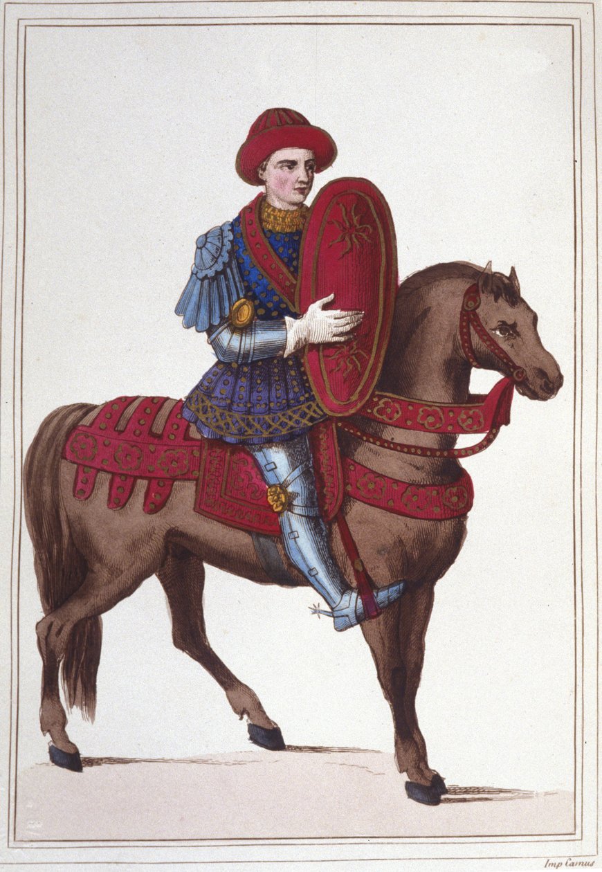 Portrét Jeana Potona, lorda z Xaintrailles, nebo francouzského Saintrailles Maréchala (asi 1400 až 1461) Byl jedním ze společníků Johanky z Arku od Unknown artist