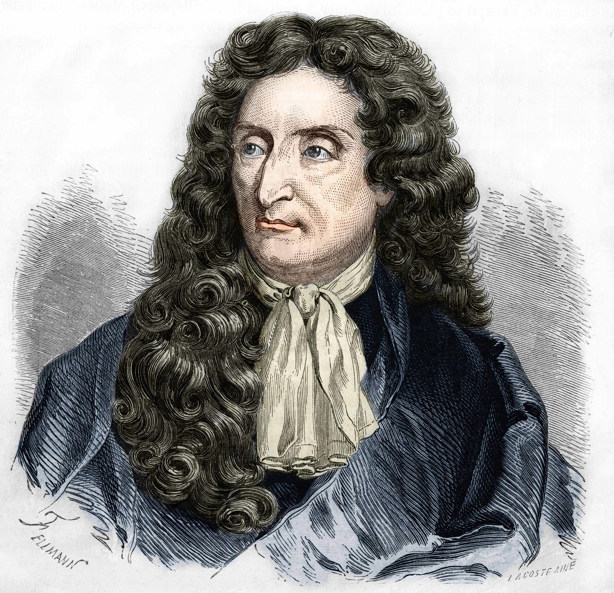 Portrét Jean de La Fontaine (1621-1695), francouzský básník. od Unknown artist