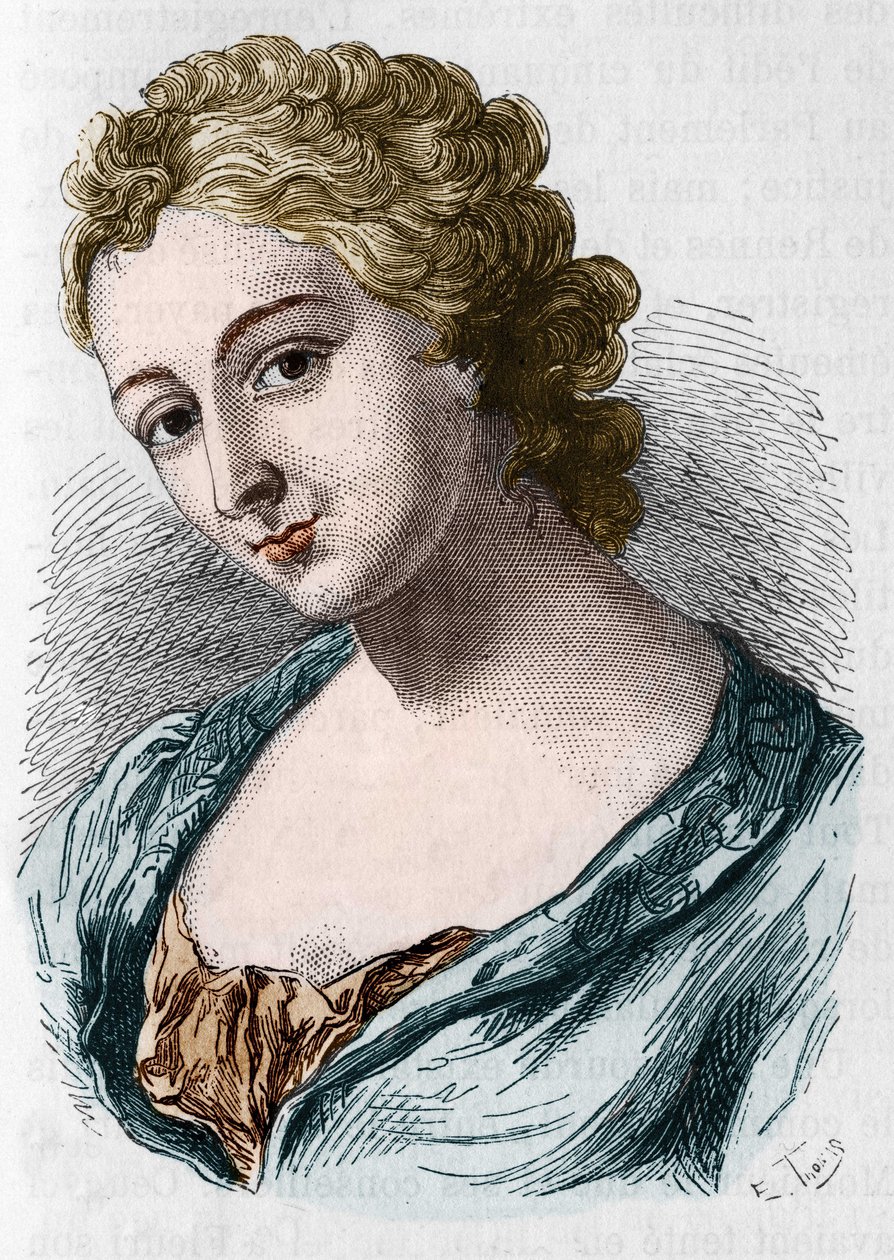 Portrét Jeanne Agnes Berthelot de Plemont, známé jako Madame la Marquise de Prue (1698-1727). od Unknown artist