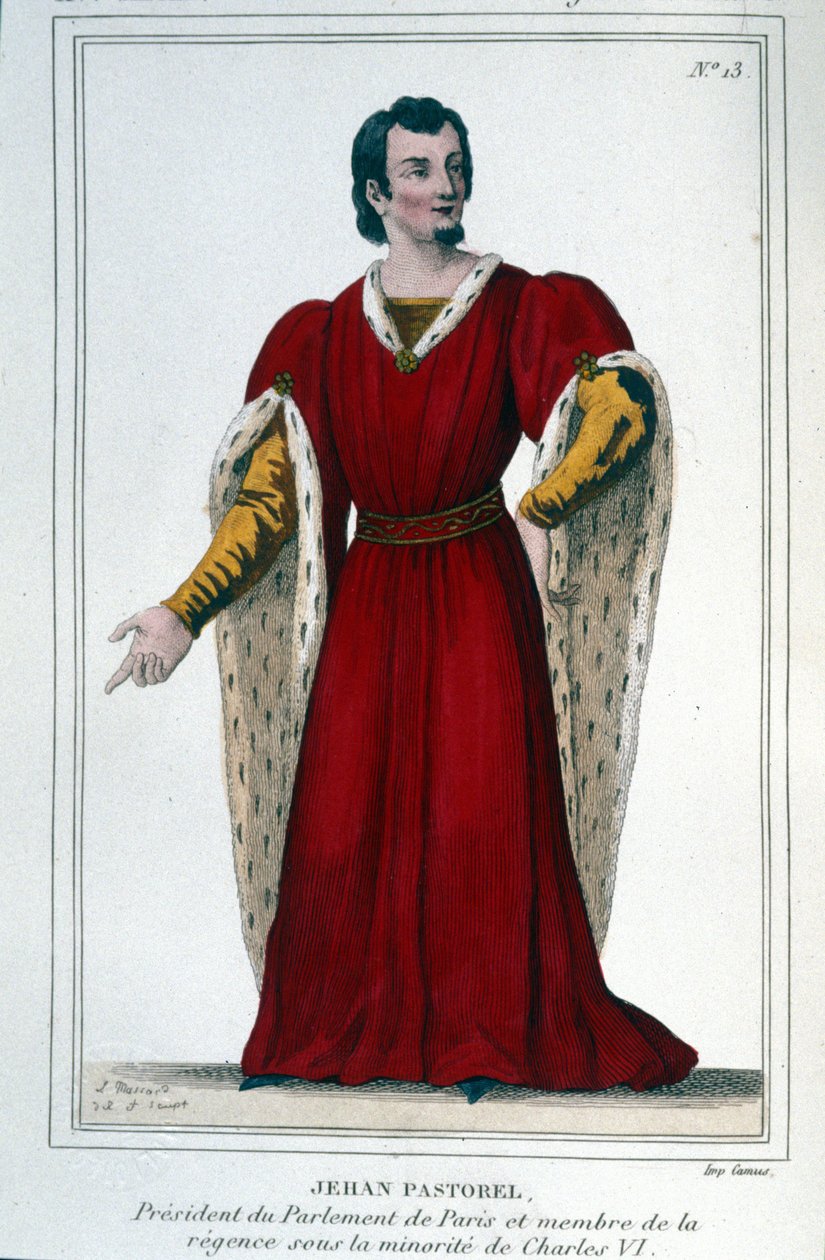 Portrét Jehana Pastorela, předsedy pařížského parlamentu a člena regentství za menšiny Karla VI od Unknown artist