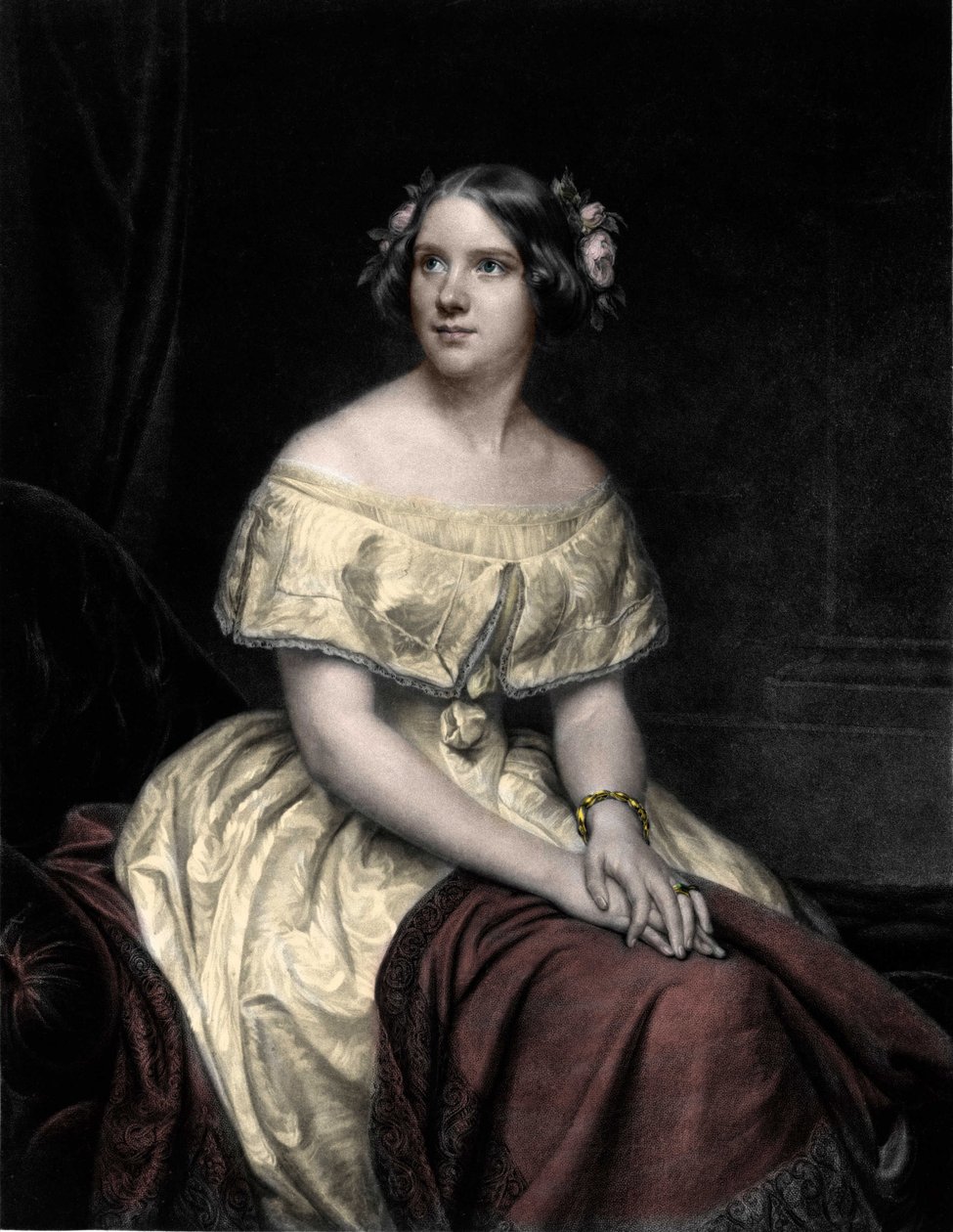 Portrét Jenny Lind (1820-1887), švédské zpěvačky. od Unknown artist