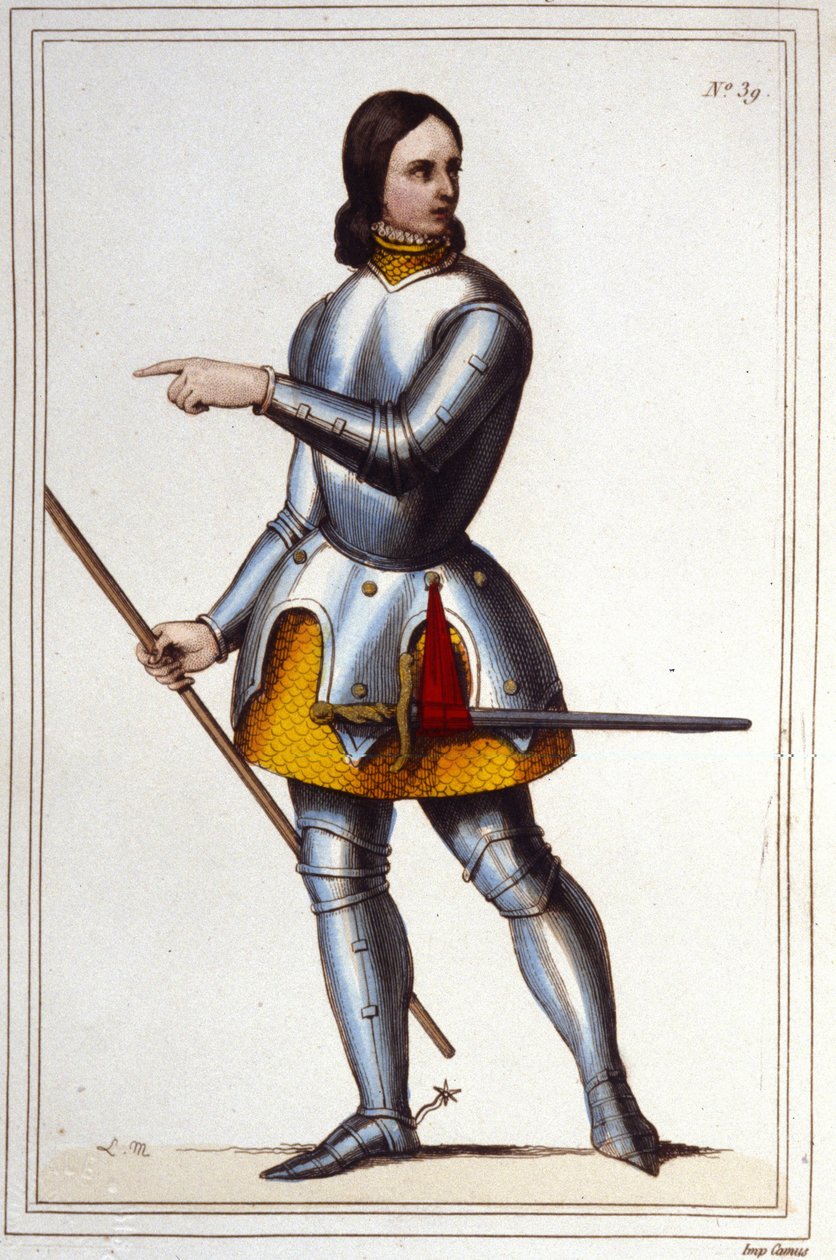 Portrét Johanky z Arku (1412-1431), rytina francouzské hrdinky z roku 1830 od Unknown artist