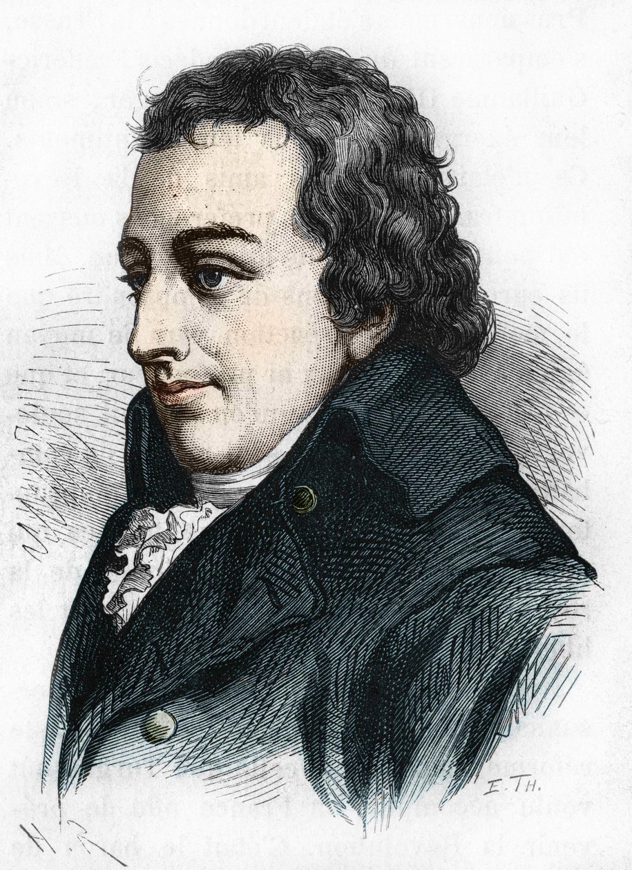 Portrét Johanna Gottlieba Fichteho. Německý filozof (1762 až 1814). od Unknown artist