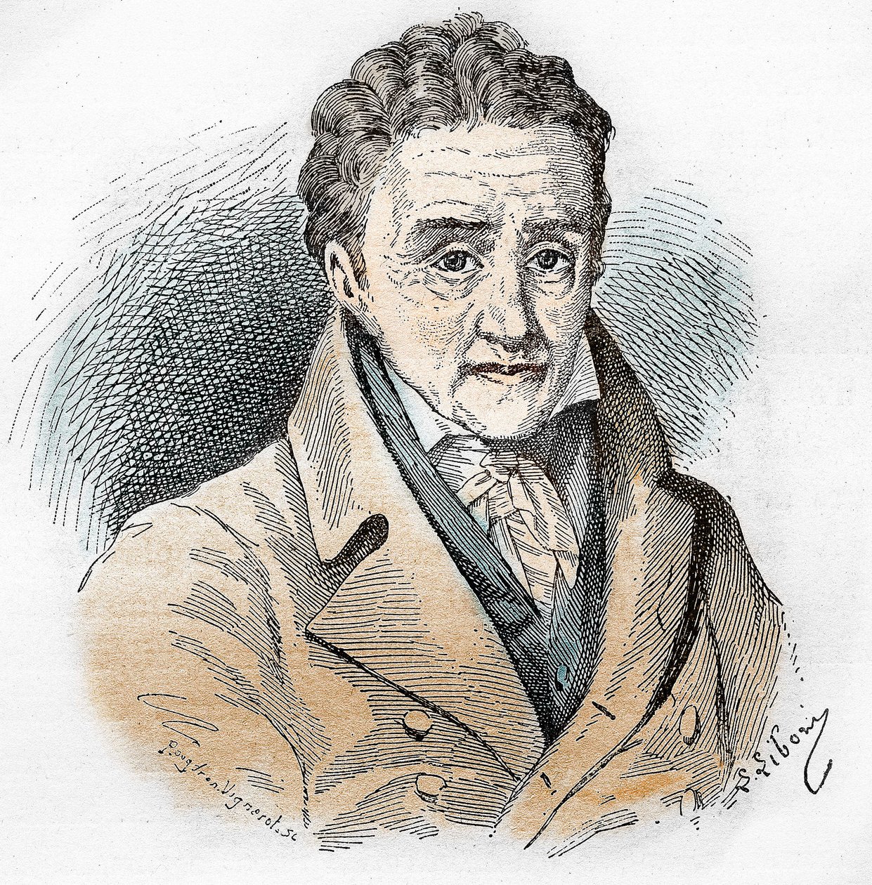 Portrét Johanna Heinricha Pestalozziho (1746 - 1827), švýcarského pedagoga a vychovatele. od Unknown artist
