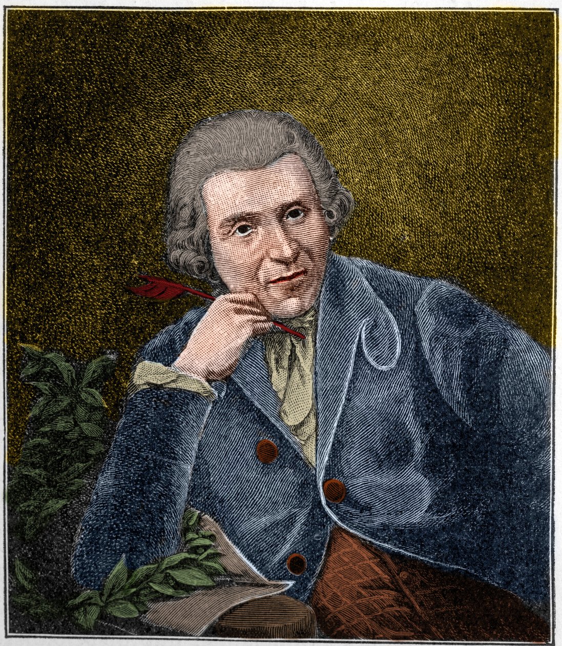 Portrét Johanna Wilhelma Ludwiga Gleima (1719-1803) německý básník. od Unknown artist