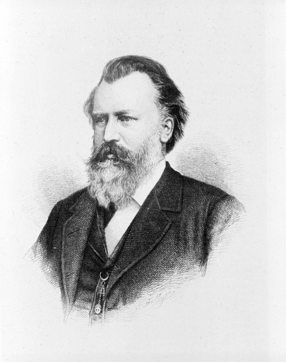 Portrét Johannese Brahmse (1833 - 1897). od Unknown artist