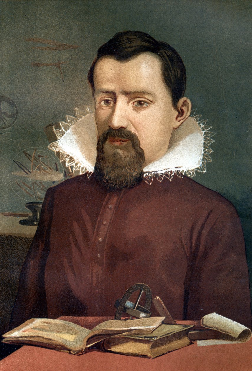 Portrét Johannese Keplera (Keppler), astronoma (1571 - 1630), podle vědy a jejích mužů od Louise Figuiera, Barcelona 1881 od Unknown artist
