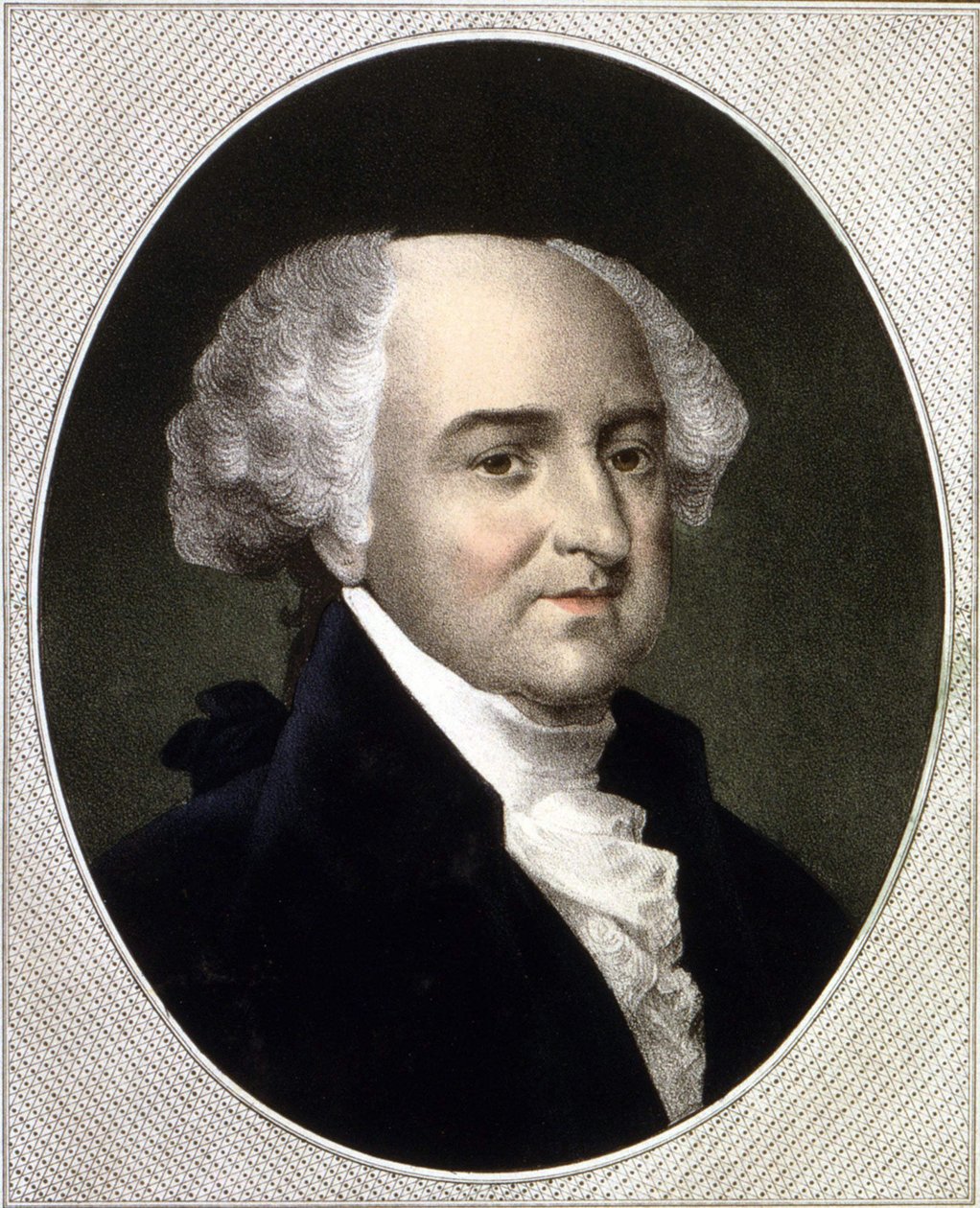 Portrét Johna Adamse (1735 - 1826), 2. prezidenta Spojených států amerických (1797 - 1801). Gravírování sd. 19. století. od Unknown artist