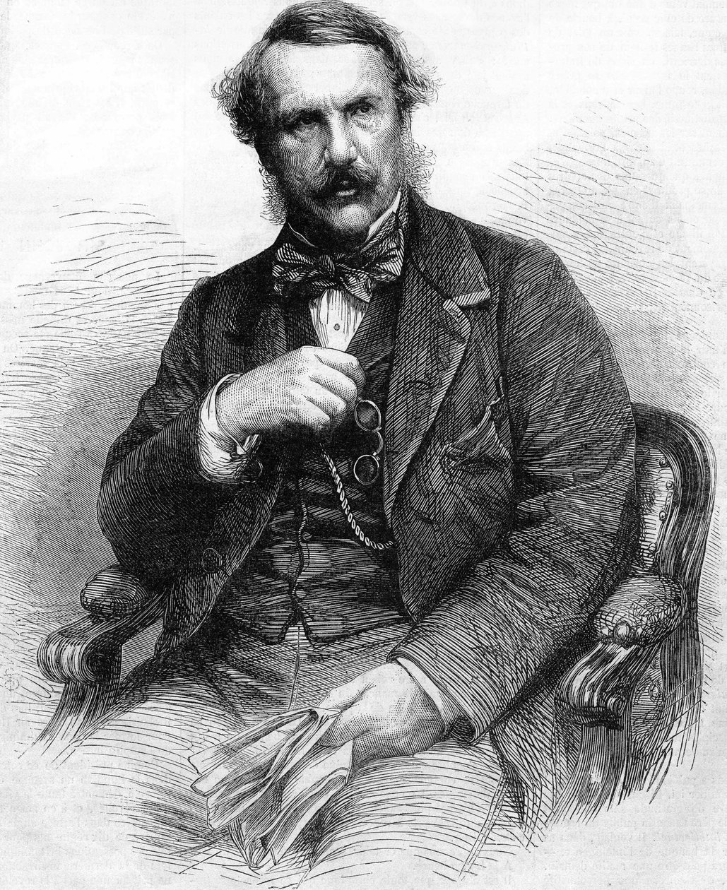 Portrét Johna Lairda Maira Lawrence. Britský správce (1811 až 1879). guvernér anglické Indie; Rytina 1864. od Unknown artist