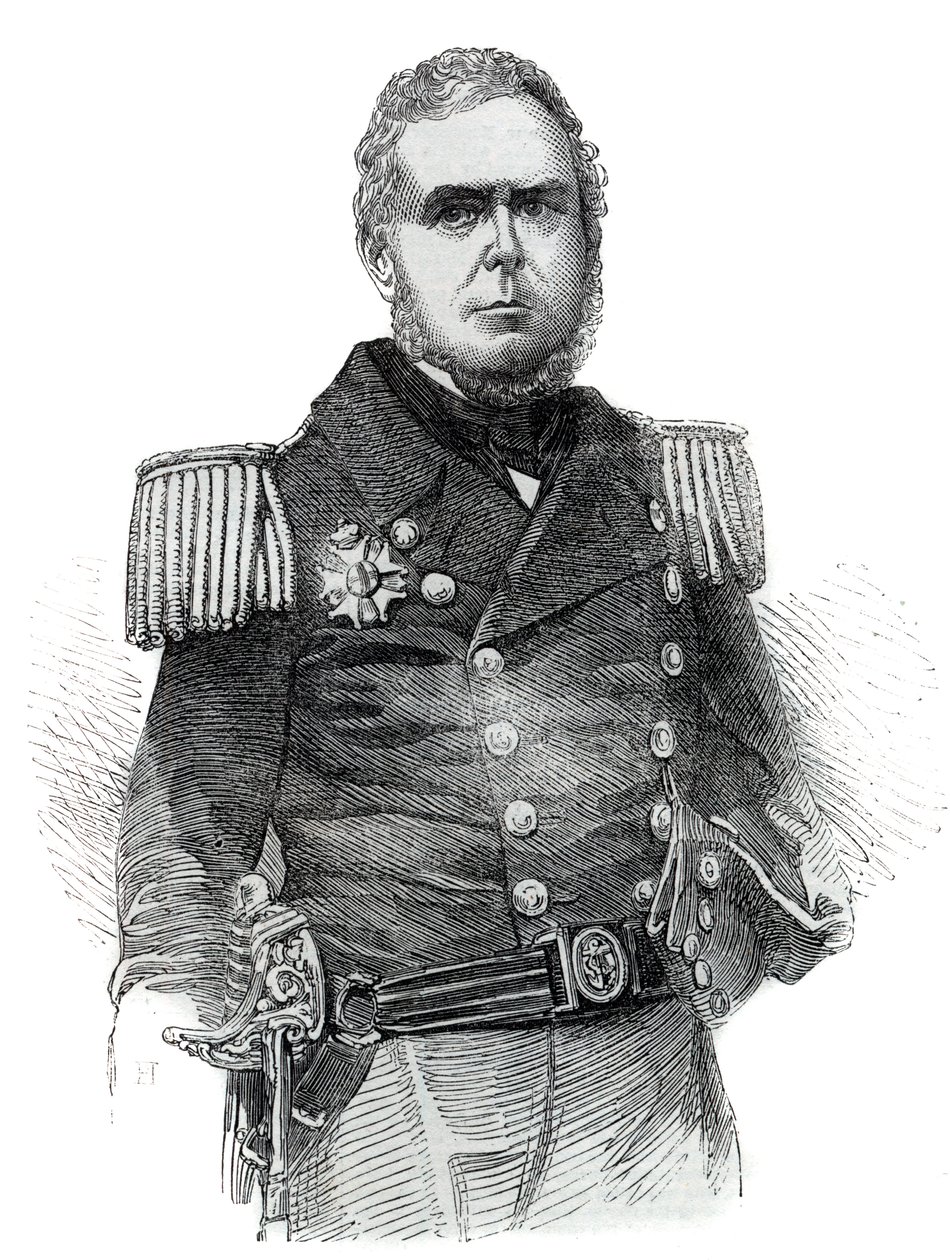 Portrét Johna Pascoe Grenfella (1800-1869) námořního důstojníka a diplomata Brazilské říše - rytina 1852 od Unknown artist
