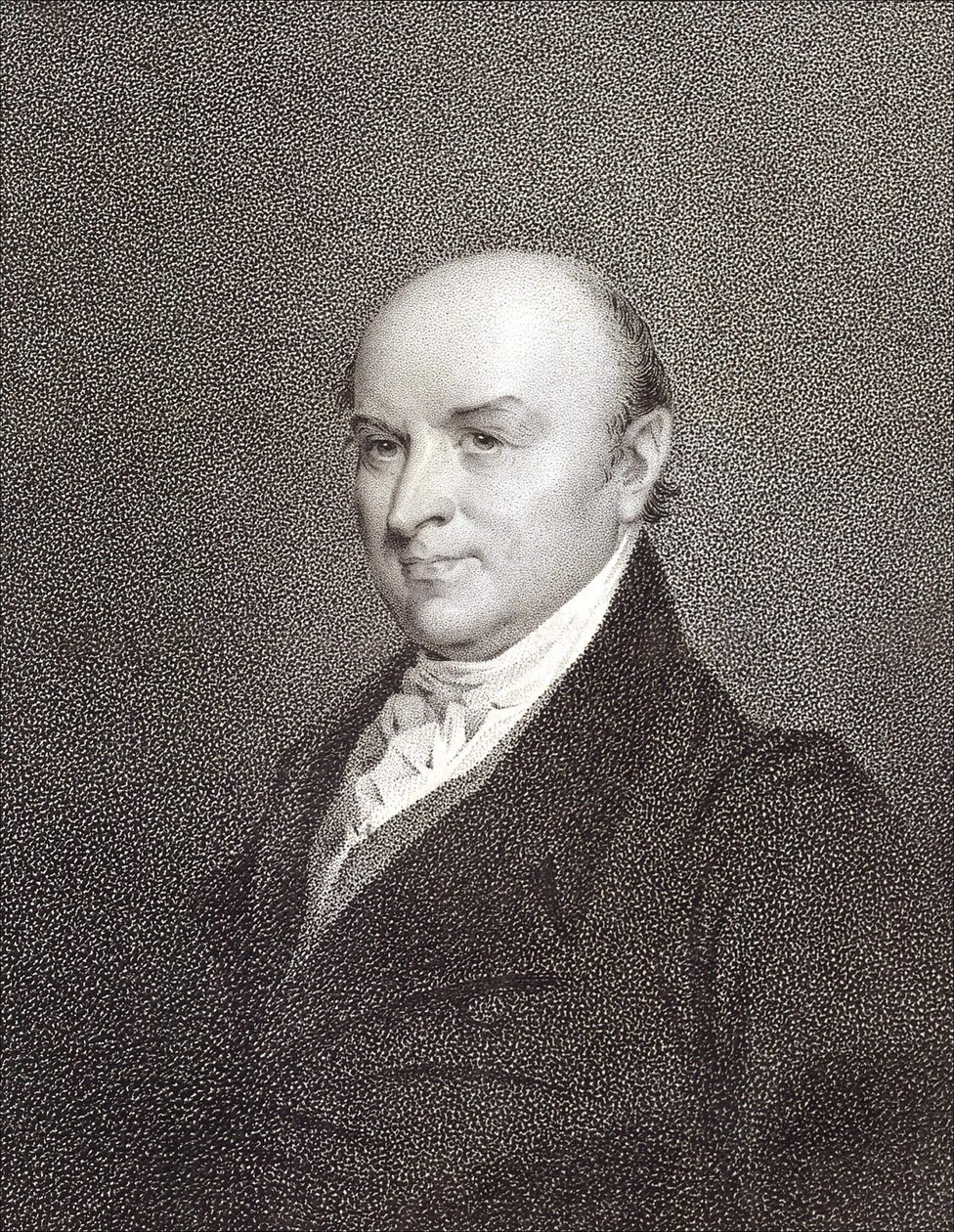 Portrét Johna Quincyho Adamse (1767 - 1848), syna prezidenta Johna Adamse a prezidenta Spojených států (1825 - 1829). Gravírování sd. 19. století. od Unknown artist