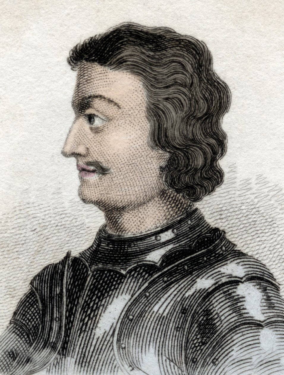 Portrét Jana Skotského nebo Jana z Balliolu (asi 1248-asi 1315), skotského krále. Rytina 19. století. od Unknown artist