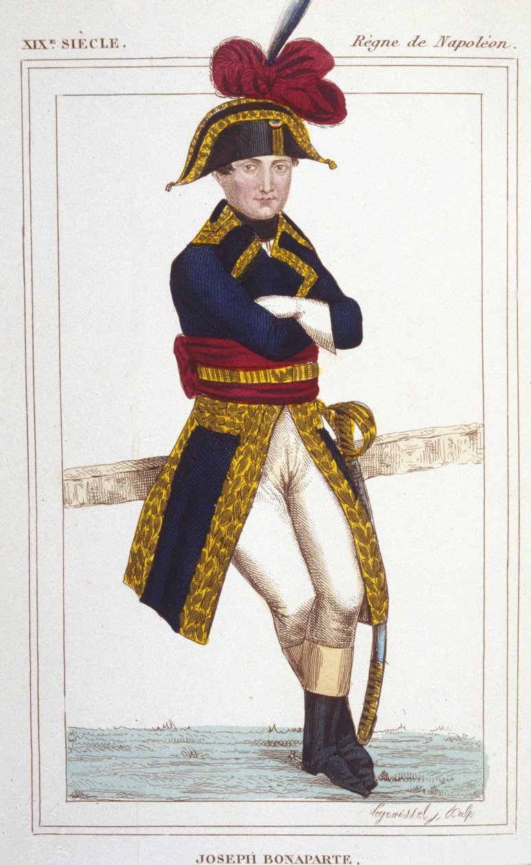 Portrét Josepha Bonaparta (1768 - 1844), bratra Napoleona I., rytina z roku 1830 od Unknown artist
