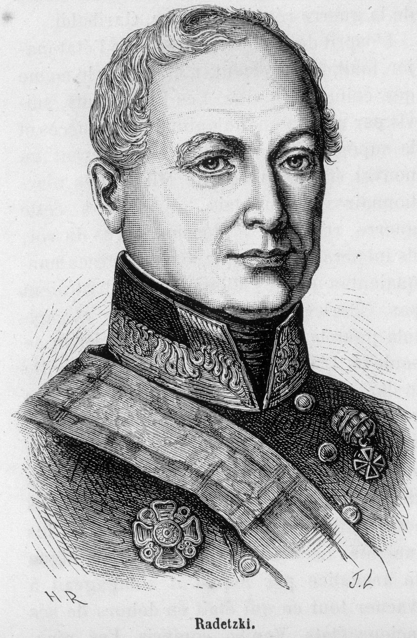 Portrét Josepha Wenzela Radetzky von Radetz, rakouského marechala (1766-1858). od Unknown artist