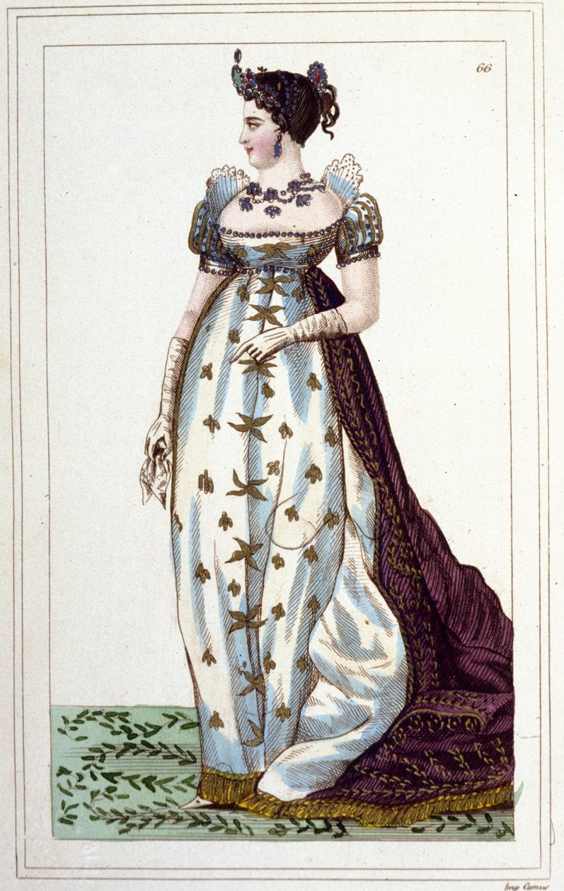 Portrét Joséphine od Beauharnaise Bonaparte (1763 - 1814), císaře Francouzů v rytině císařského kostýmu z roku 1830 od Unknown artist
