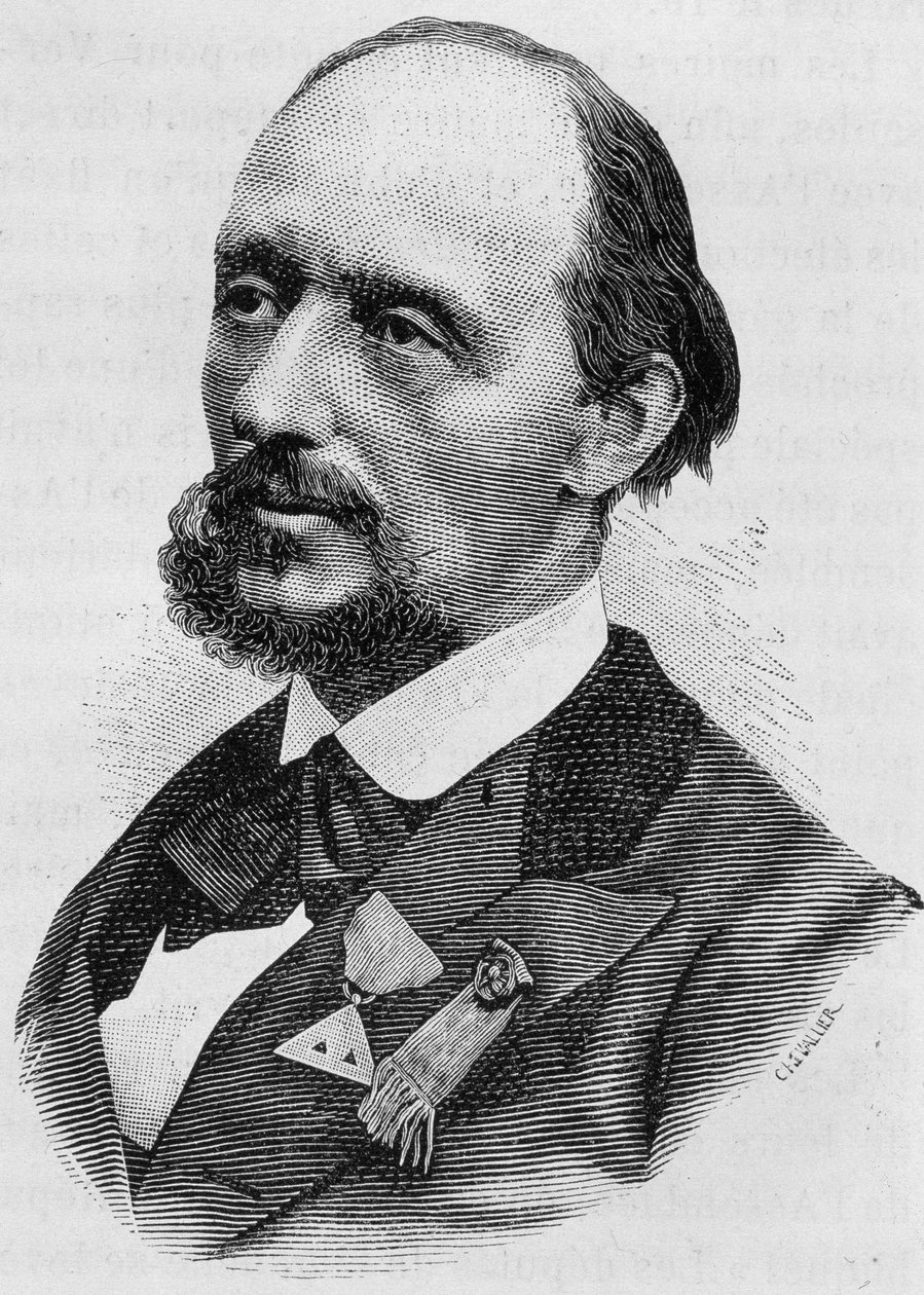 Portrét Julese Bergereta (1839 - 1905). Rytina konce 19. století v „Histoire de France““ od H. Martina. od Unknown artist