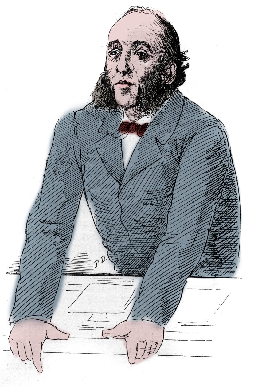 Portrét Julese Ferryho (1832-1893), francouzského politika. Gravírování do „“The Illustrated World““ od Unknown artist