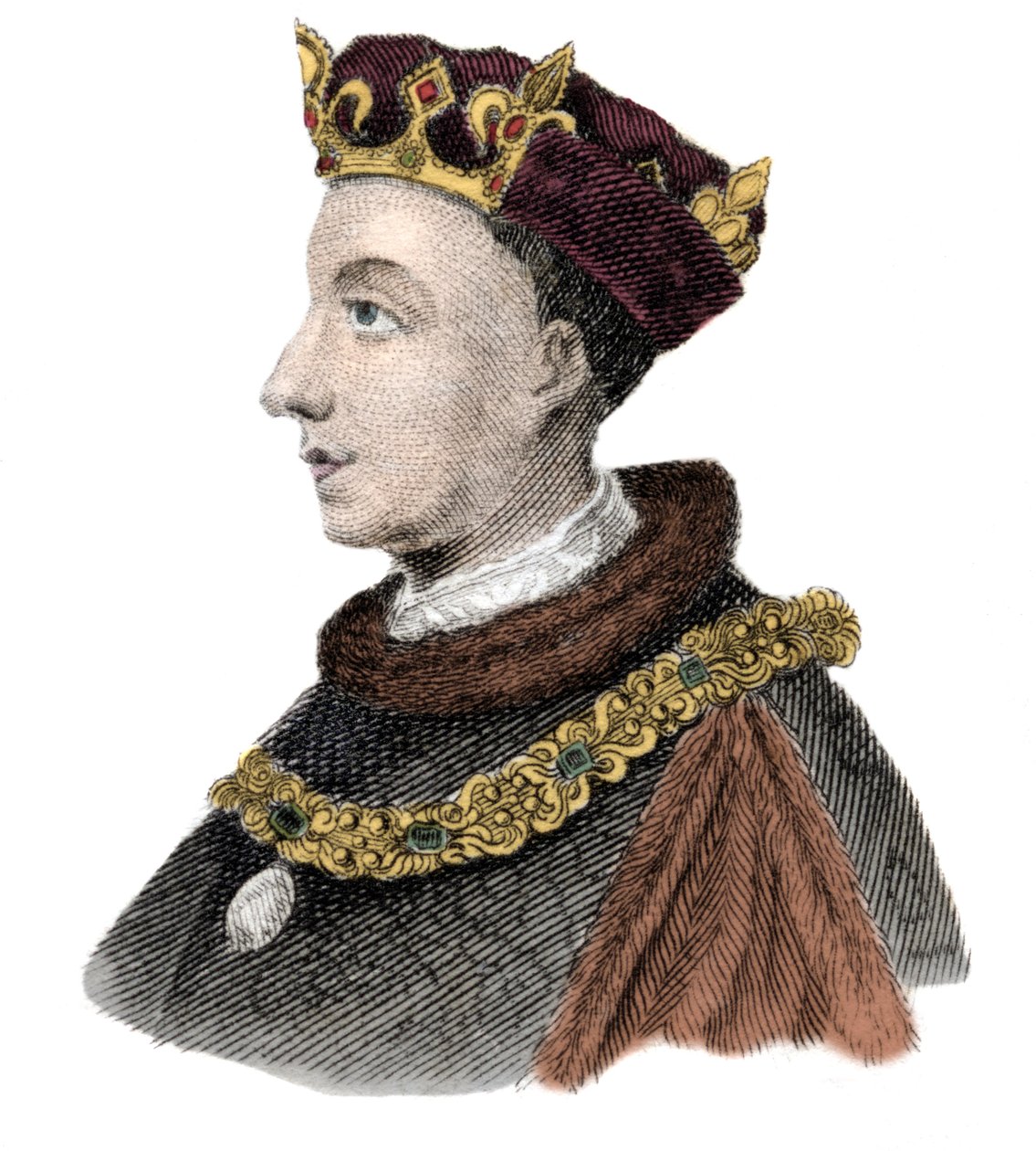 Portrét anglického krále Jindřicha V. (1387-1422). od Unknown artist