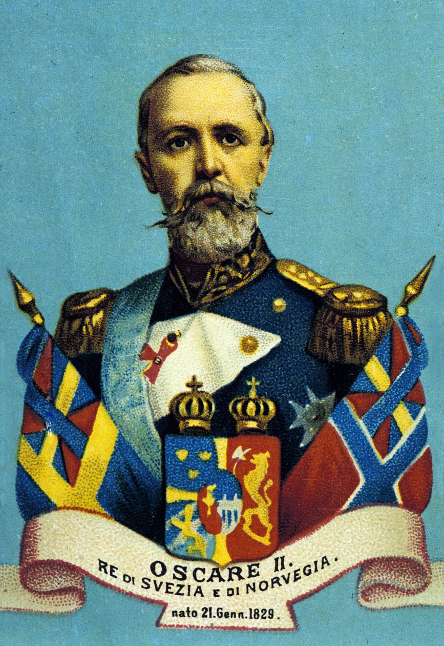 Portrét krále Oscara II. král Švédska a Norska. 1829-1907. od Unknown artist