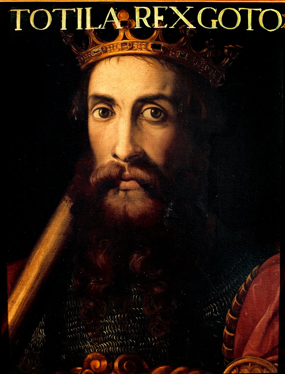 Portrét krále Ostrogótha Totily nebo Baduily. malování. od Unknown artist
