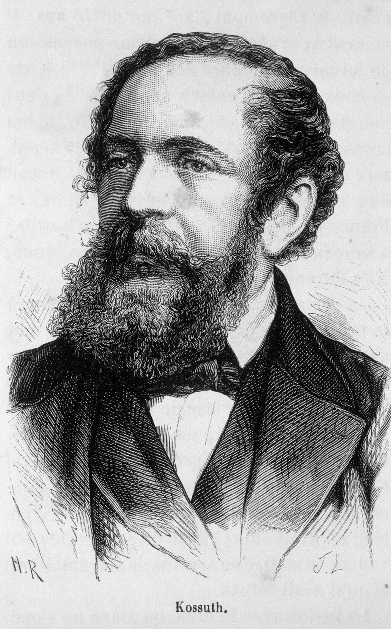 Portrét Lajose Kossutha (1802-1894), maďarského politika od Unknown artist