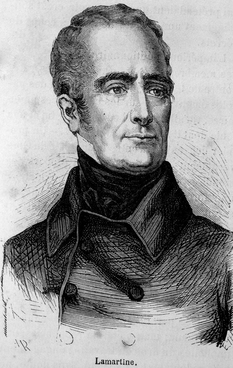 Portrét Lamartine, francouzský básník (1790 - 1869) od Unknown artist
