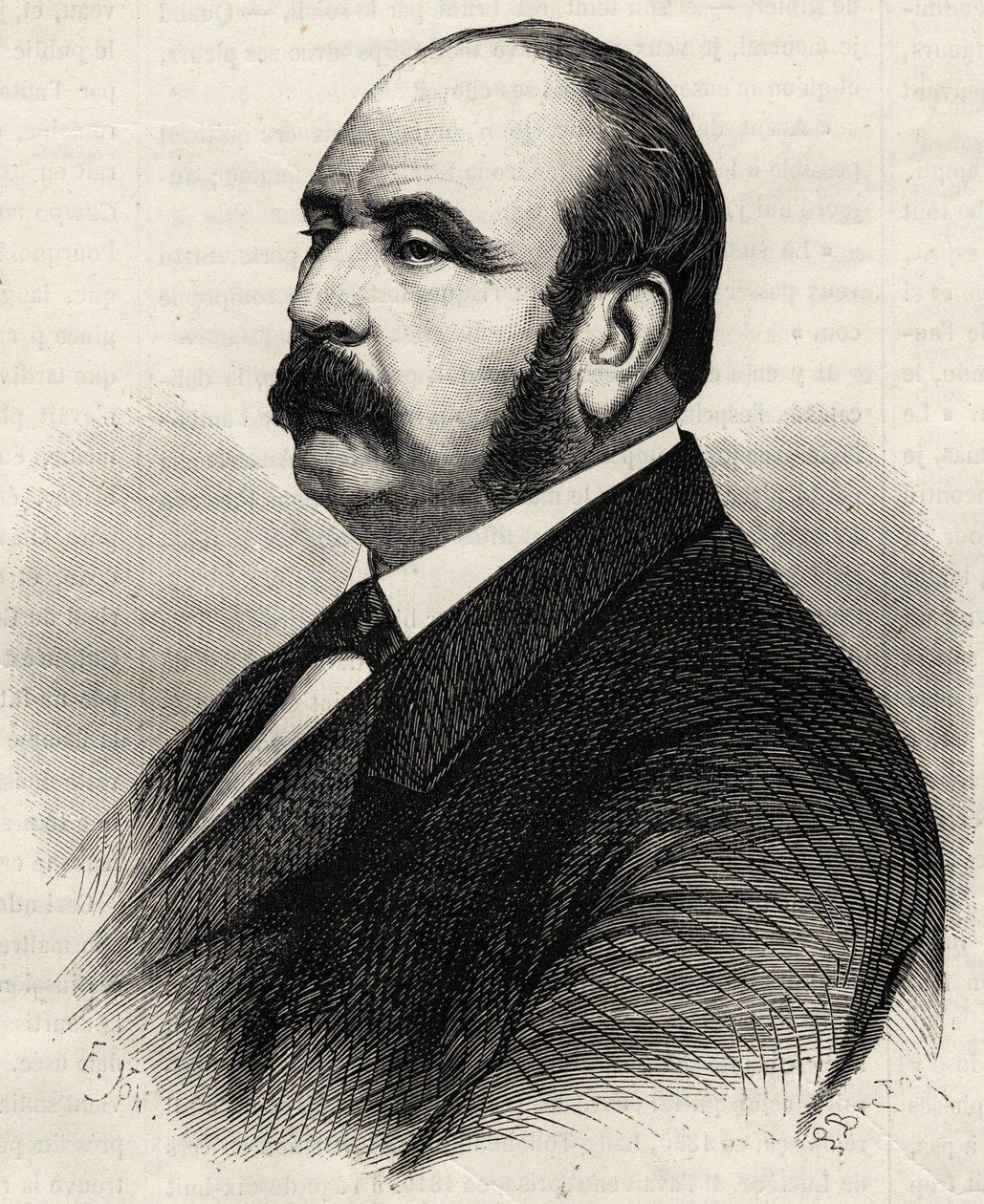 Portrét Ledru Rollina (Ledru-Rollin) (1807-1874), francouzského politika. Rytina 19. století. od Unknown artist