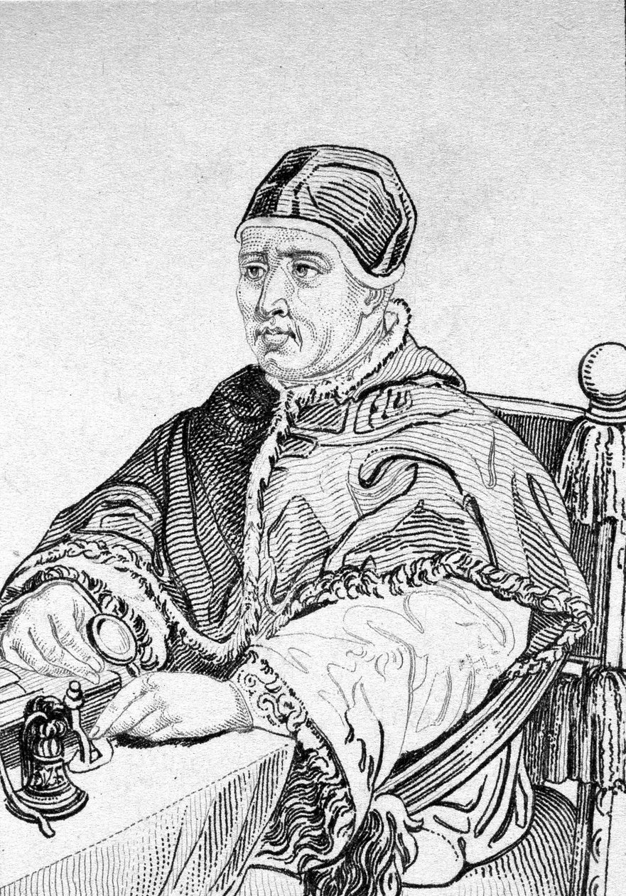 Portrét Leona X. (Jan Medicejský) (1475 - 1521), 215. papež (1513 - 1521). od Unknown artist