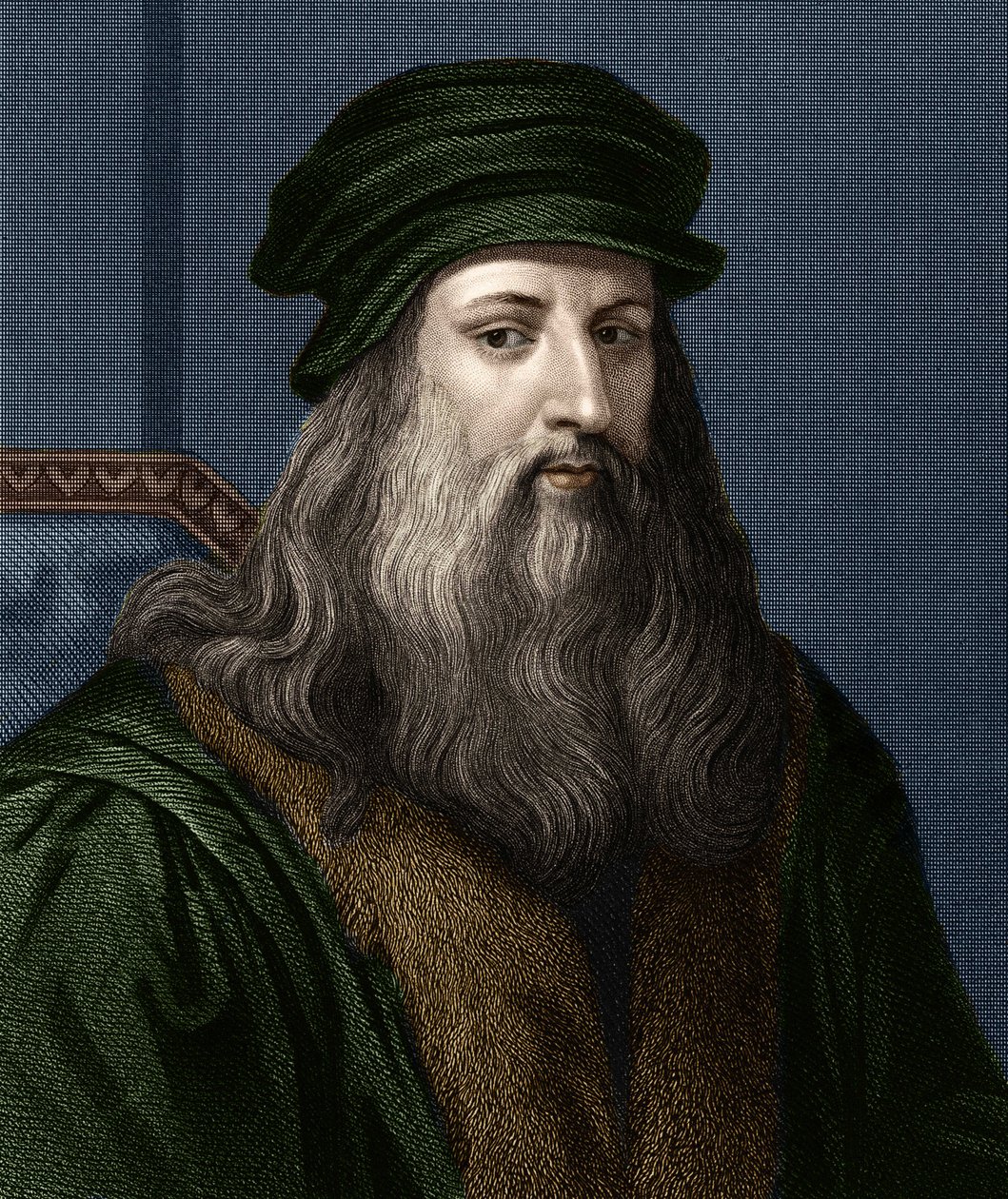 Portrét Leonarda de Vinci (1452-1519) (Leonardo da Vinci), italský malíř. od Unknown artist