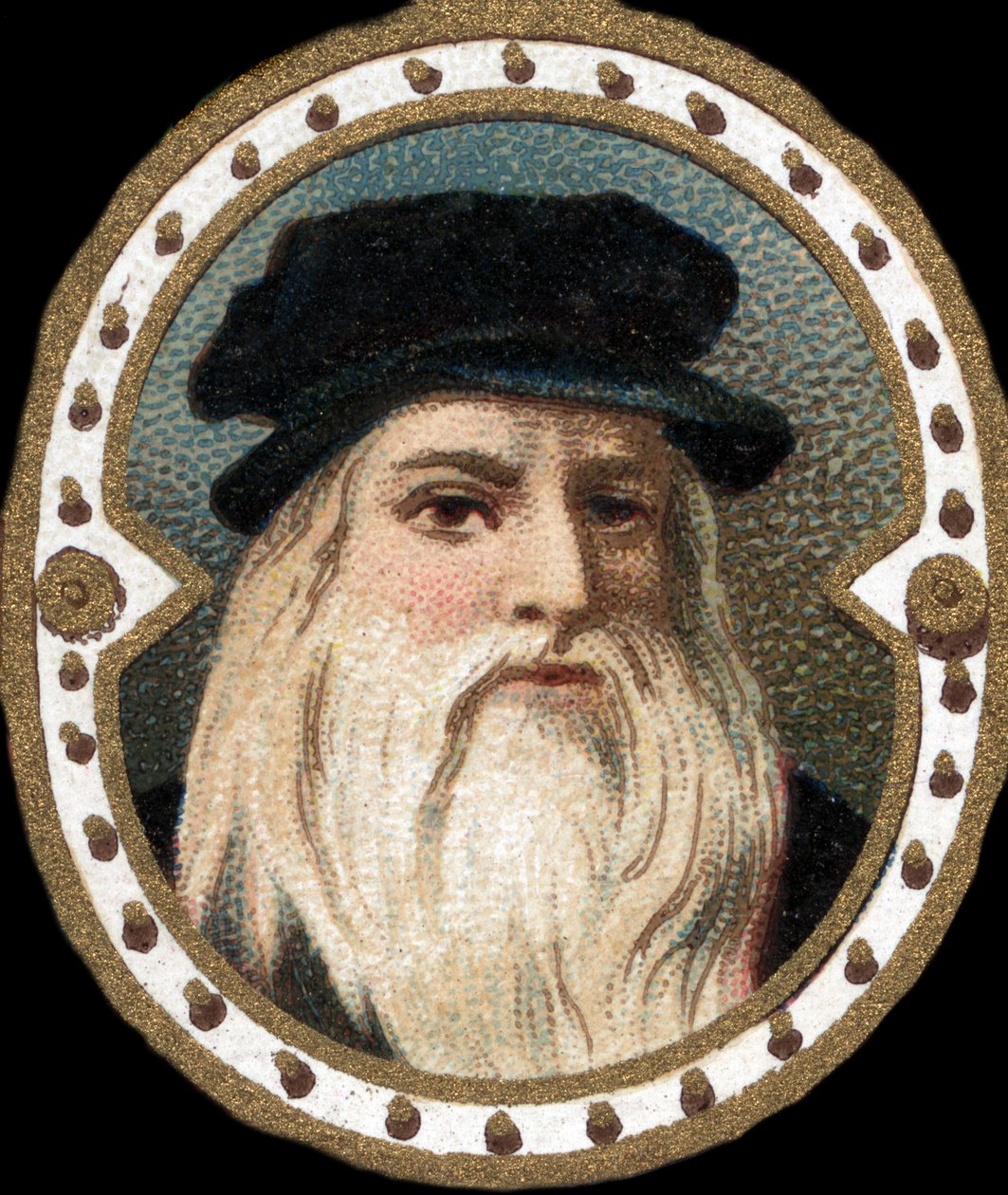 Portrét Leonarda da Vinci (1452 - 1519) (Leonardo da Vinci). od Unknown artist