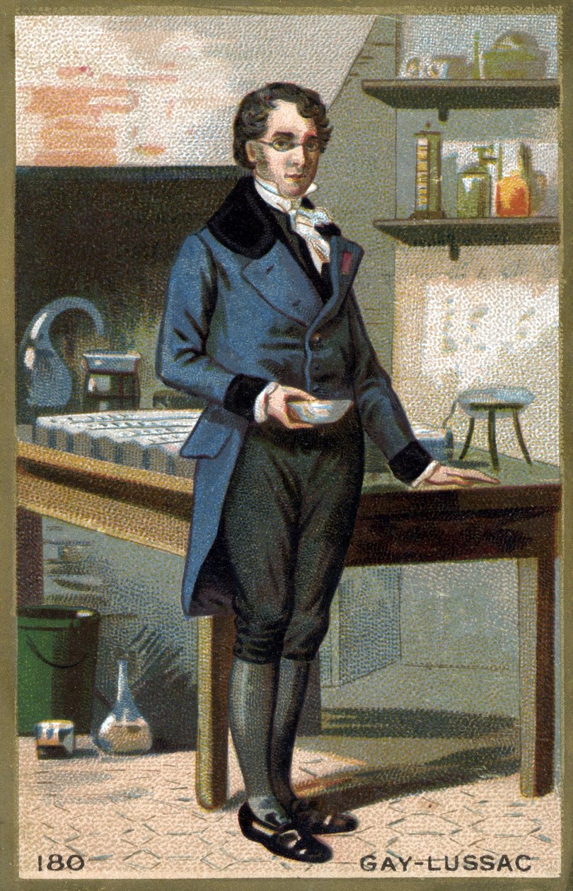 Portrét Louis-Joseph Gay-Lussac (Louis Joseph Gay Lussac) (1778 - 1850), francouzský fyzik a chemik. Chromolitografie 19. století. od Unknown artist
