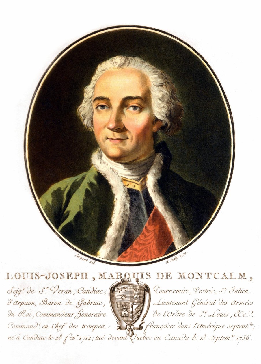 Portrét Louise-Josepha, markýze z Montcalmu ze Saint-Véran (1712-1759). Francouzský generál zemřel ve snaze bránit Quebec proti Angličanům. Rytina 19. století. od Unknown artist