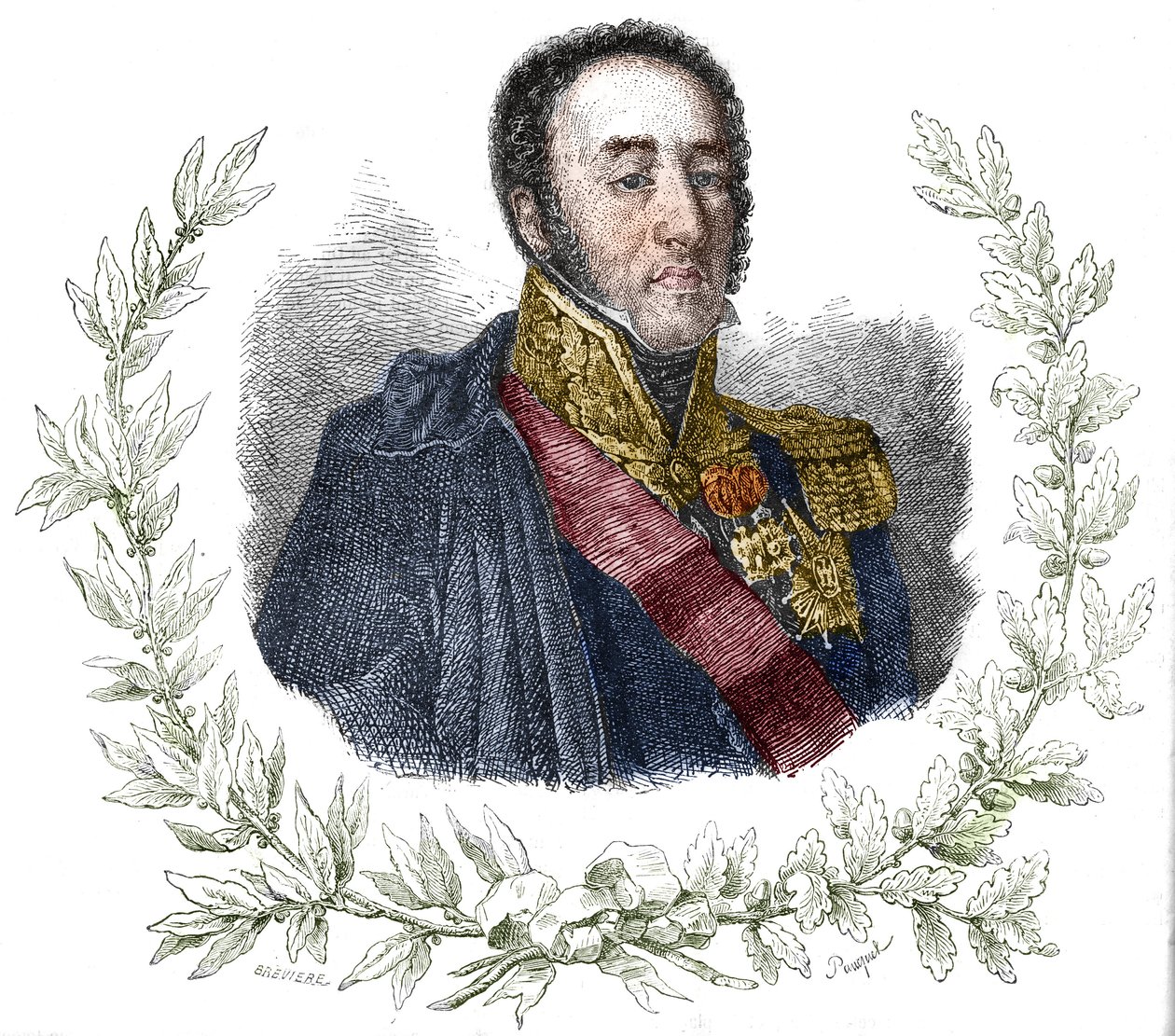 Portrét Louise Gabriela (Louis-Gabriel) Sucheta (1770-1826). od Unknown artist