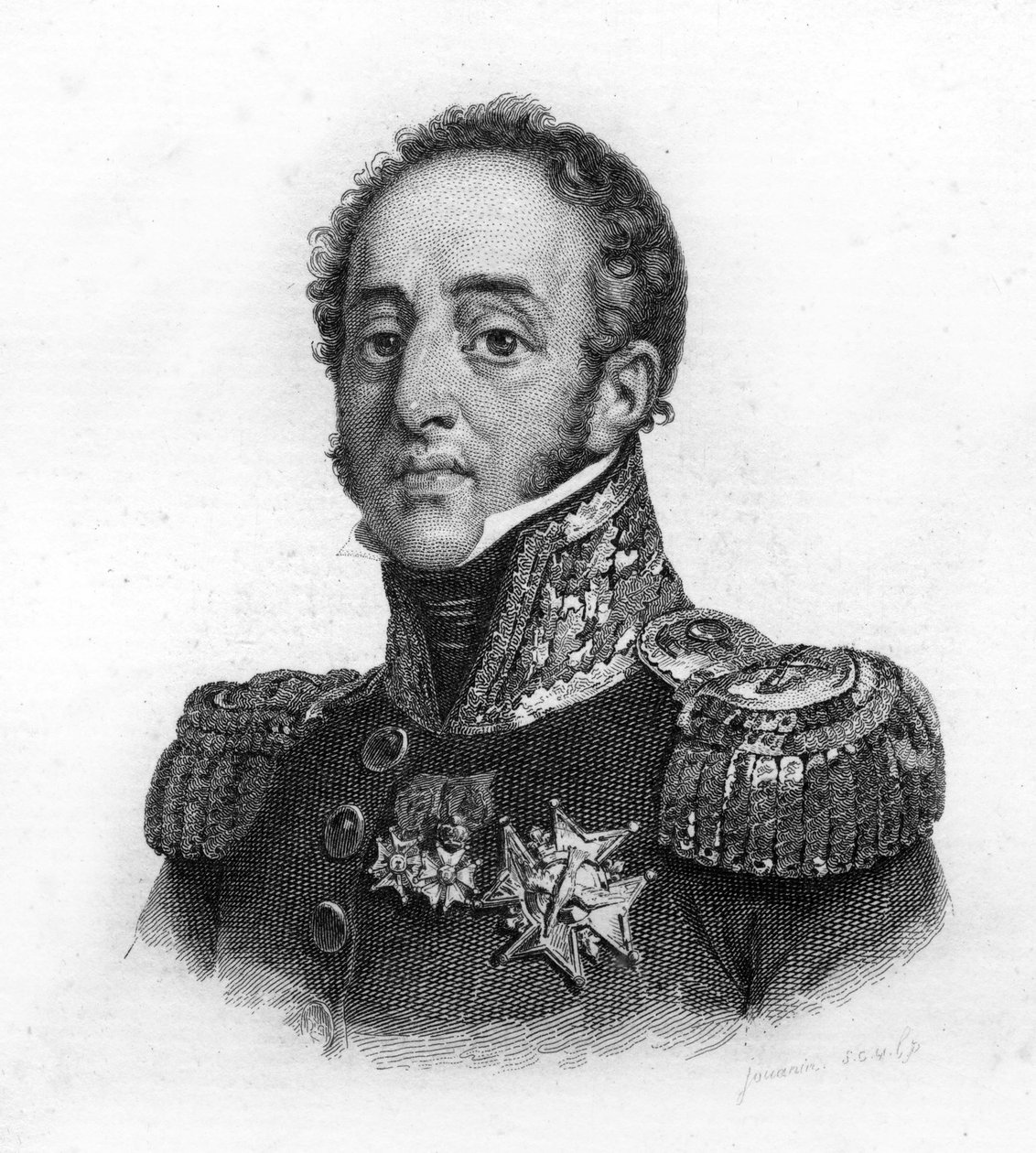 Portrét Louise Gabriela (Louis-Gabriel) Sucheta (1770-1826), vévody z Albufery, maršála Francie, rytina z 19. od Unknown artist