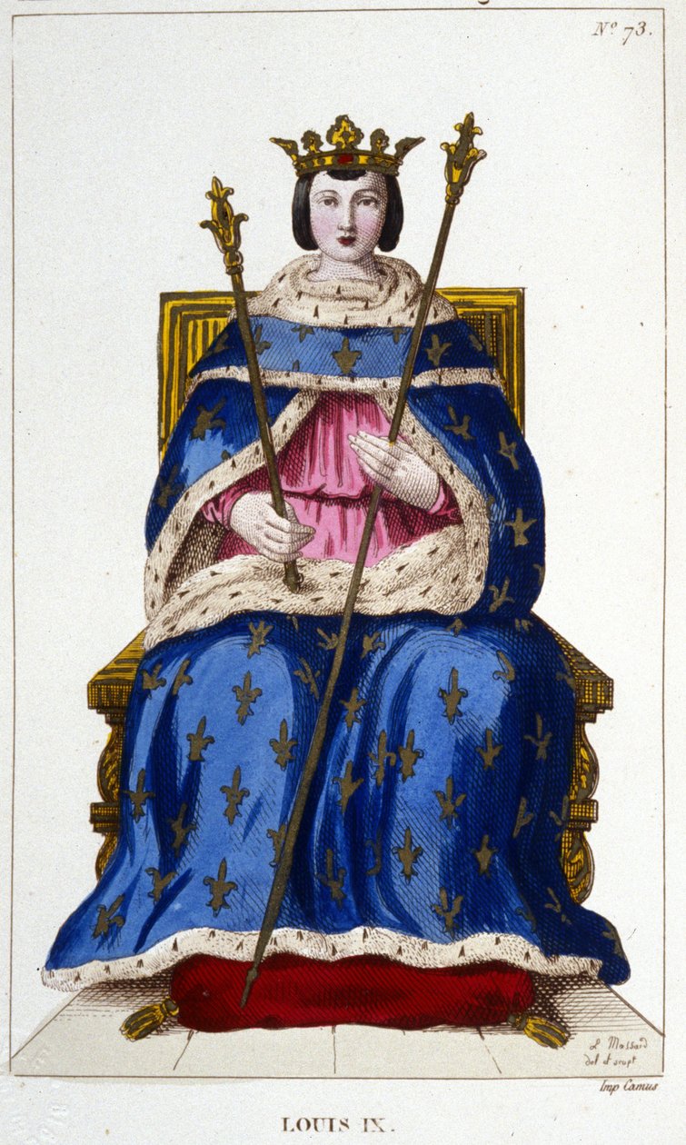 Portrét Ludvíka IX nebo Saint Louis (1214 - 1270). od Unknown artist