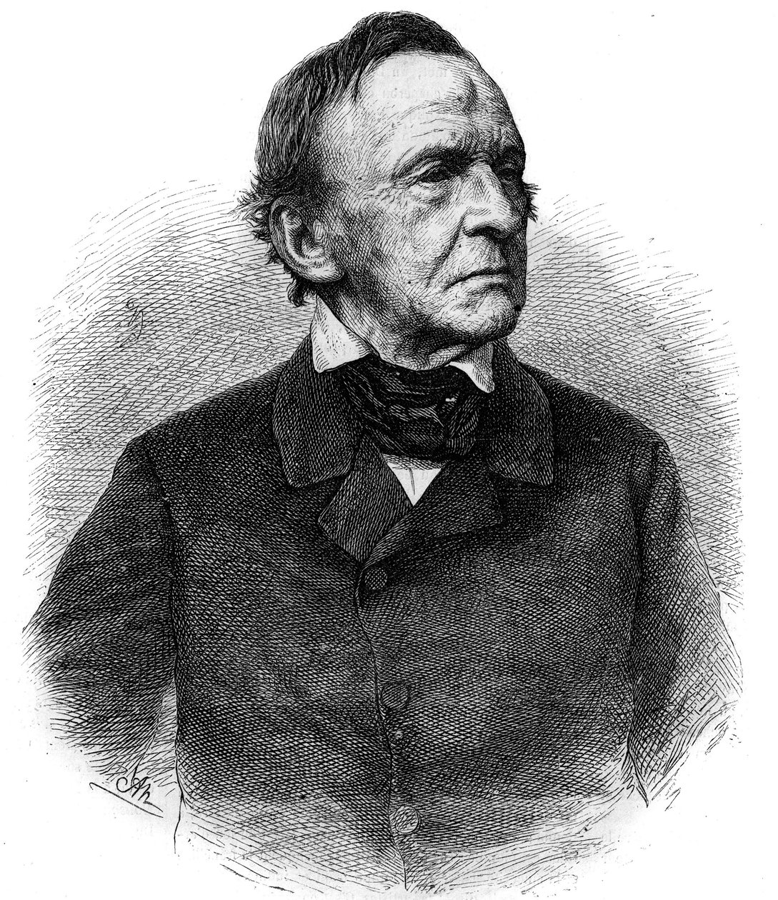 Portrét Ludvíka I. (1786-1868), krále Baviere v letech 1825 až 1848. Rytina v „“The Illustrious Universe““ od Unknown artist