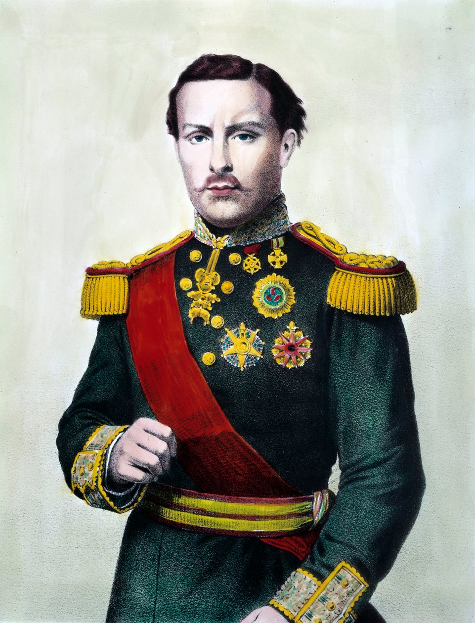 Portrét Ludvíka I. Portugalského (1838-1889) Portugalský král Rytina z 19. století Soukromá sbírka od Unknown artist