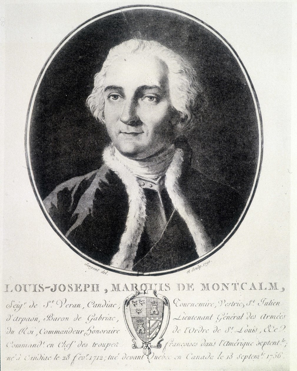 Portrét Louise Josepha, markýze de Montcalm (1712-1759), francouzská armáda. od Unknown artist